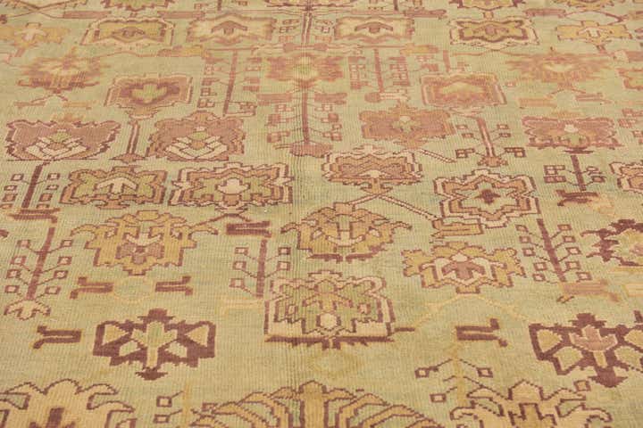 8' 8 x 11' 8 Hand Knotted Oushak Wool Rug