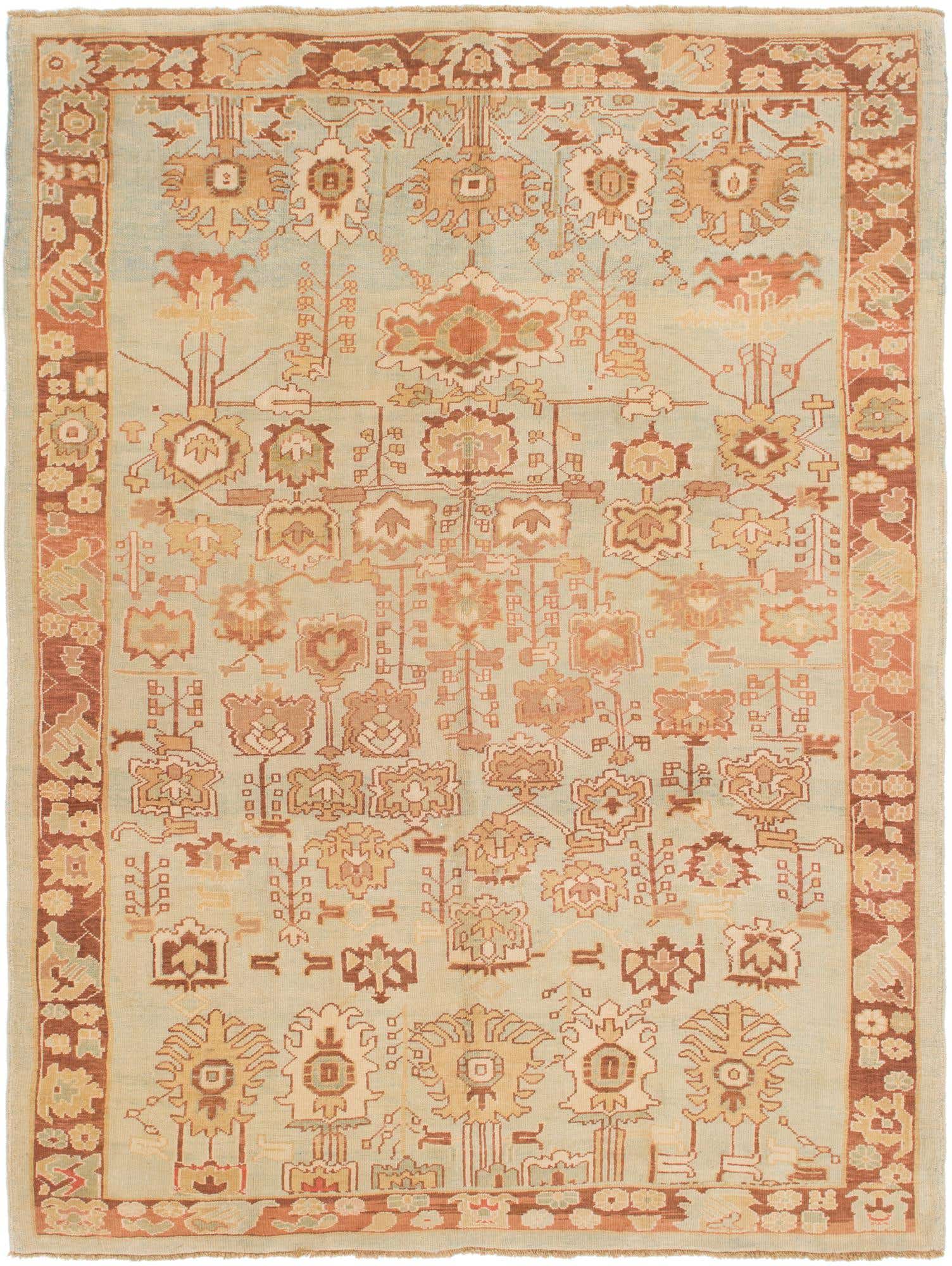 8' 8 x 11' 8 Hand Knotted Oushak Wool Rug