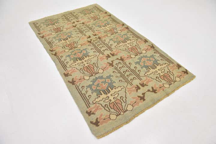 4' 2 x 7' Hand Knotted Oushak Wool Rug