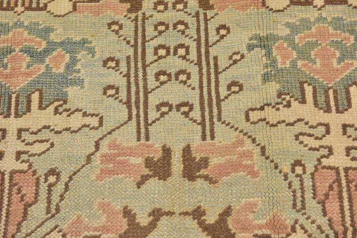 Detail image of 4' 2 x 7' Hand Knotted Oushak Wool Rug