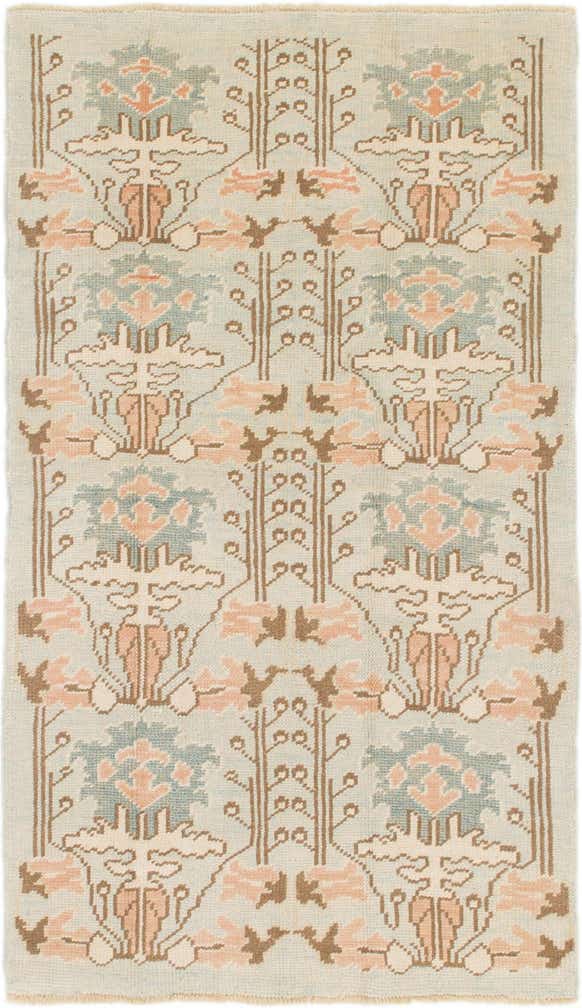 4' 2 x 7' Hand Knotted Oushak Wool Rug