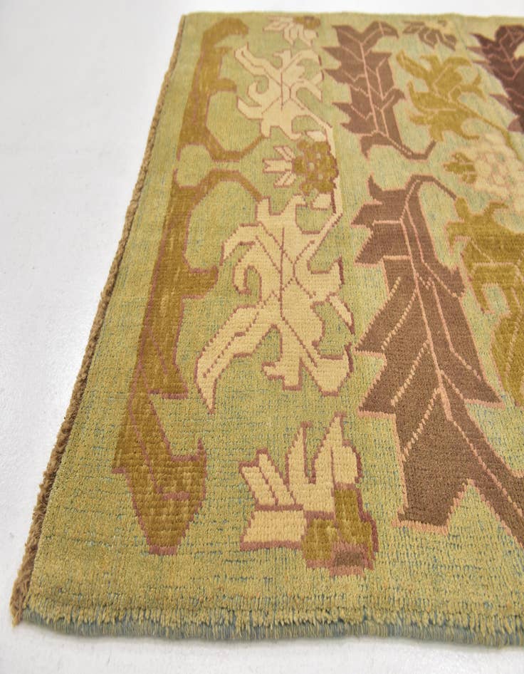 Detail image of 4' 3 x 6' 3  Hand Knotted Oushak Wool Rug
