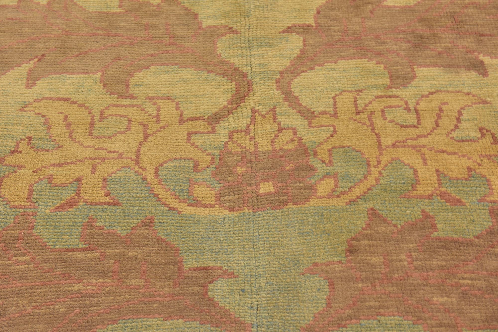 4' 10 x 6' 7 Hand Knotted Oushak Wool Rug
