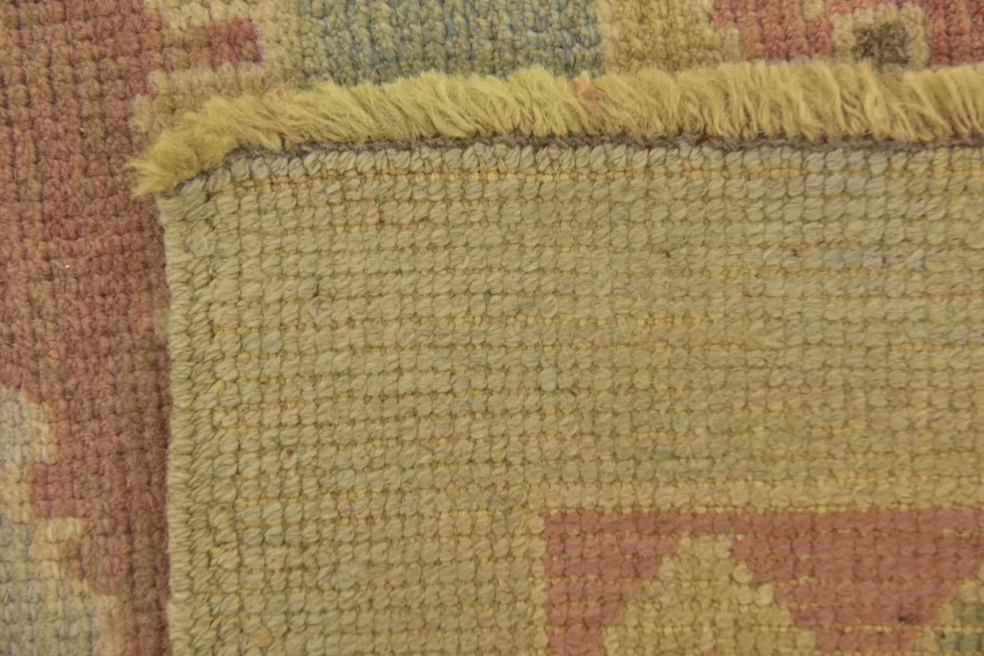 9' 7 x 13' 3 Hand Knotted Oushak Wool Rug