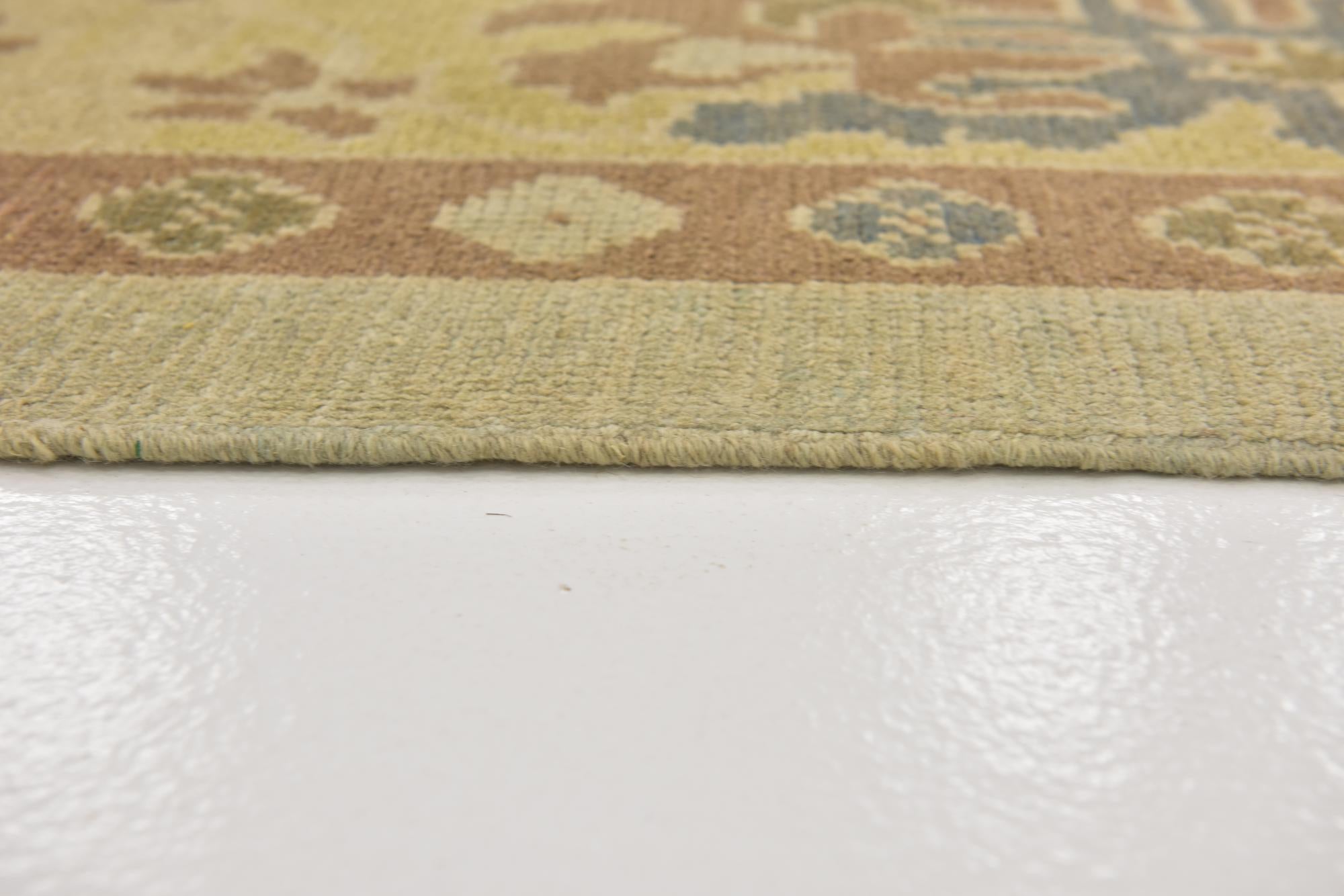 9' 7 x 13' 3 Hand Knotted Oushak Wool Rug