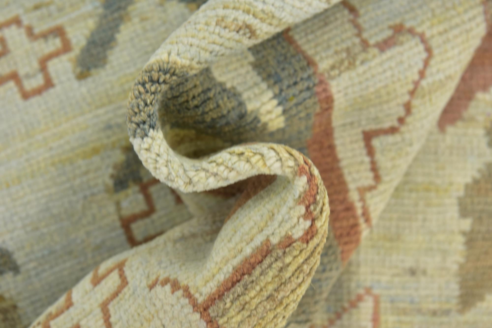 11' 9 x 16' Hand Knotted Oushak Wool Rug