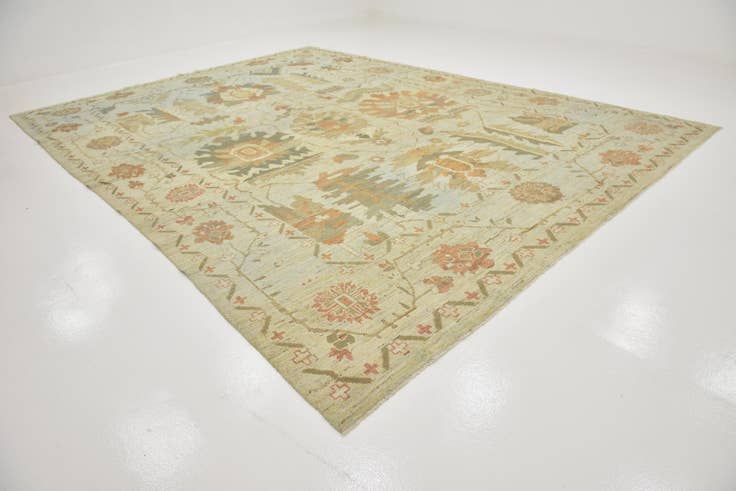 Detail image of 11' 9 x 16' Hand Knotted Oushak Wool Rug