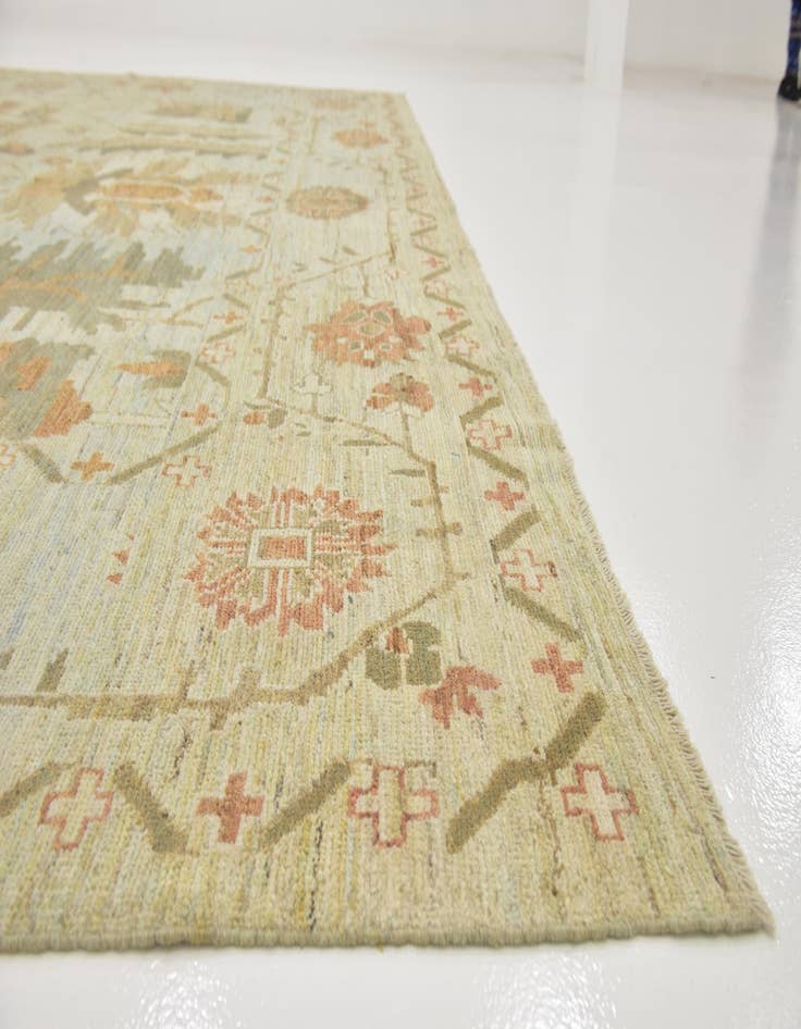 Detail image of 11' 9 x 16'  Hand Knotted Oushak Wool Rug