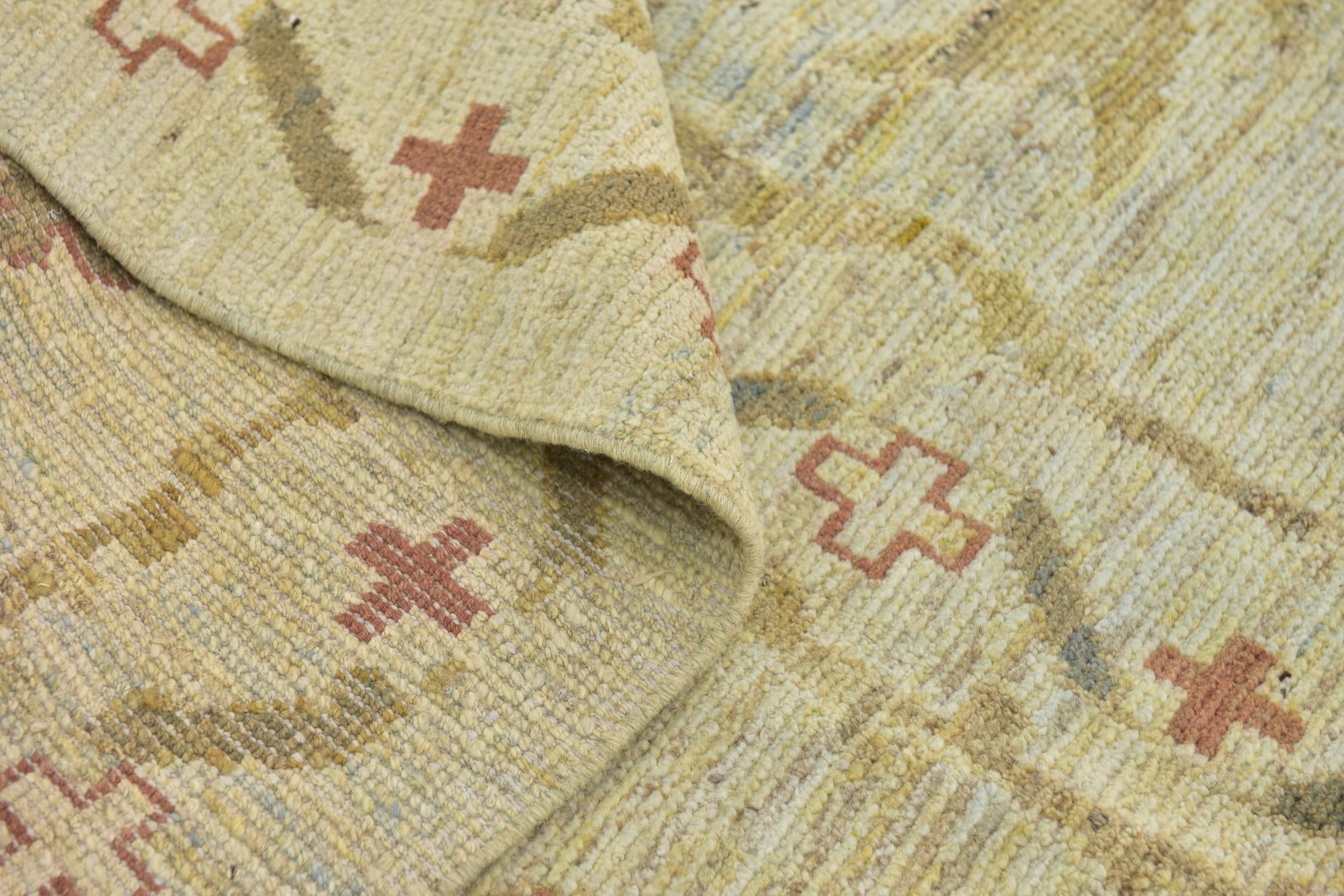 11' 9 x 16' Hand Knotted Oushak Wool Rug