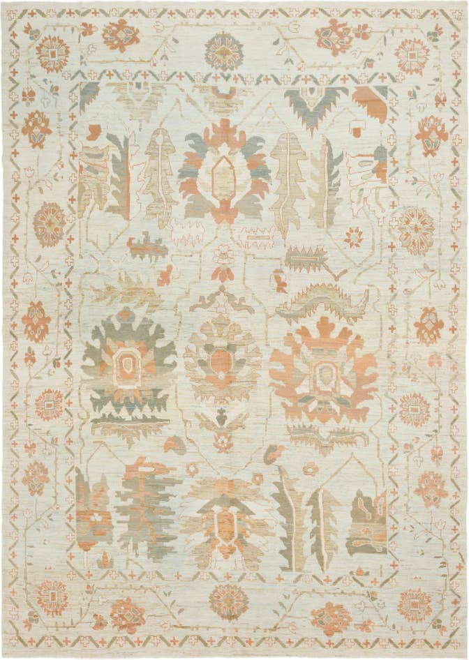 Detail image of 11' 9 x 16' Hand Knotted Oushak Wool Rug