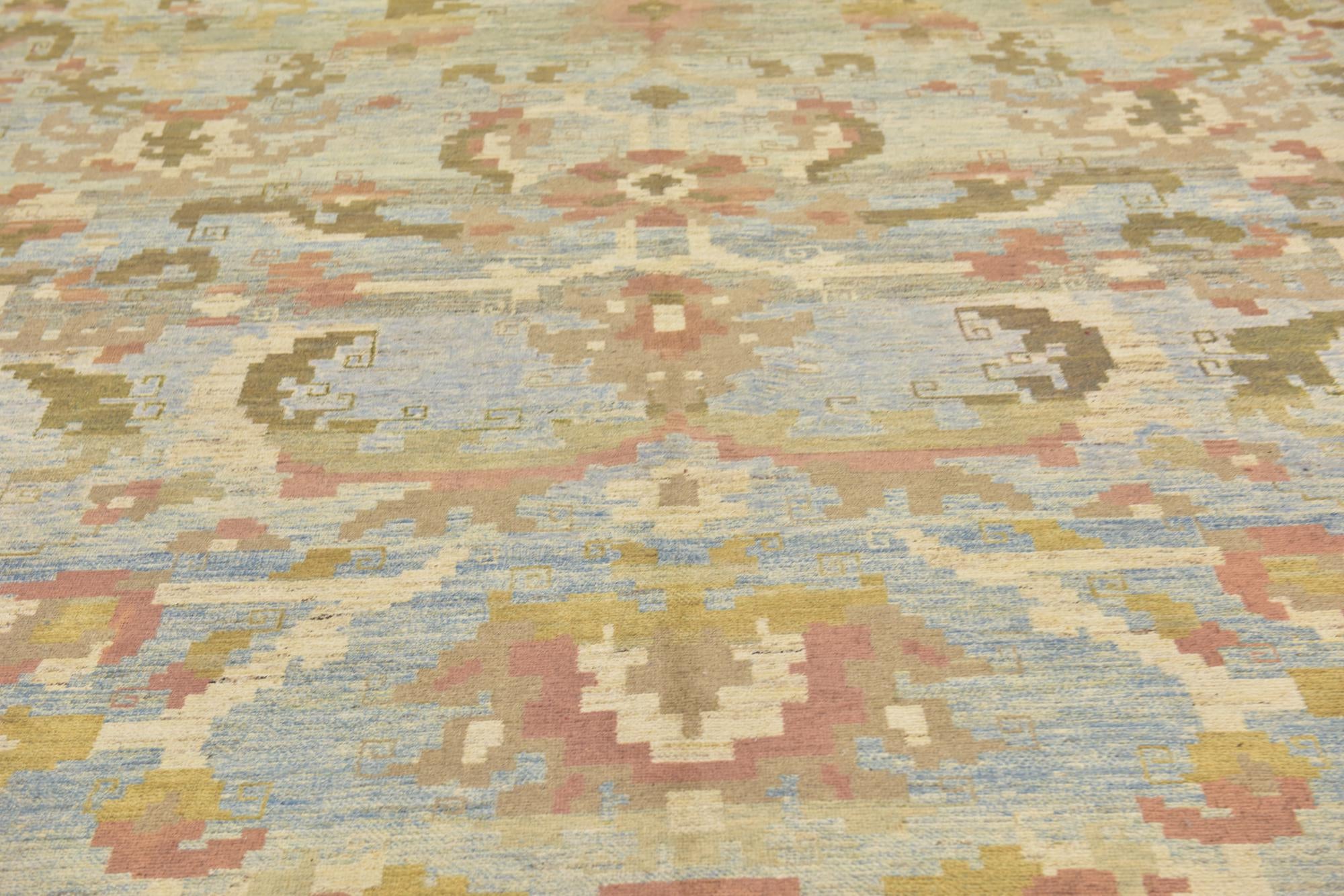 11' 6 x 16' Hand Knotted Oushak Wool Rug