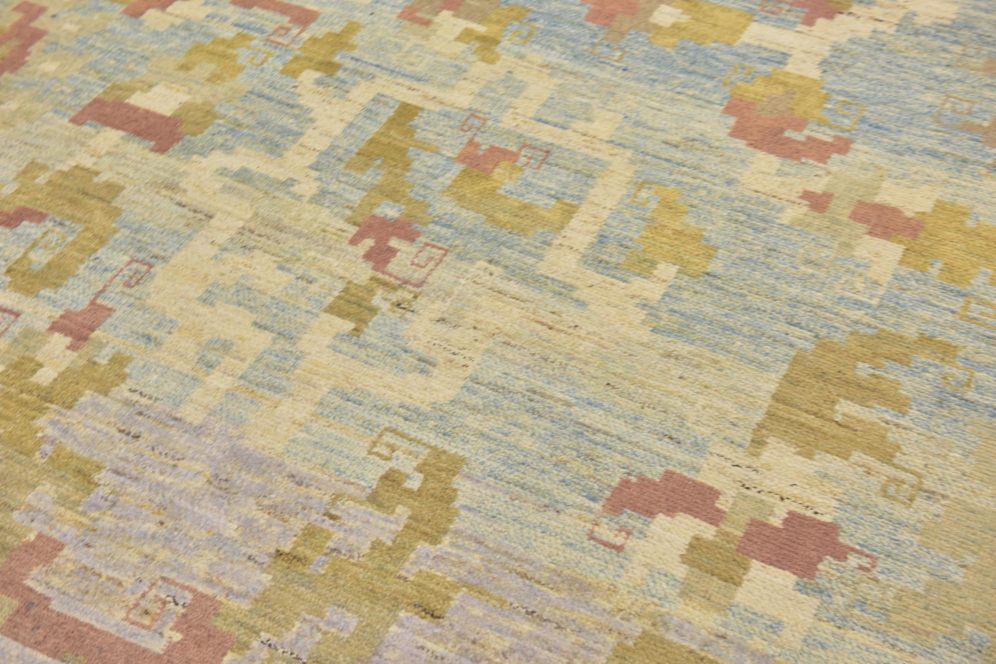 11' 6 x 16' Hand Knotted Oushak Wool Rug