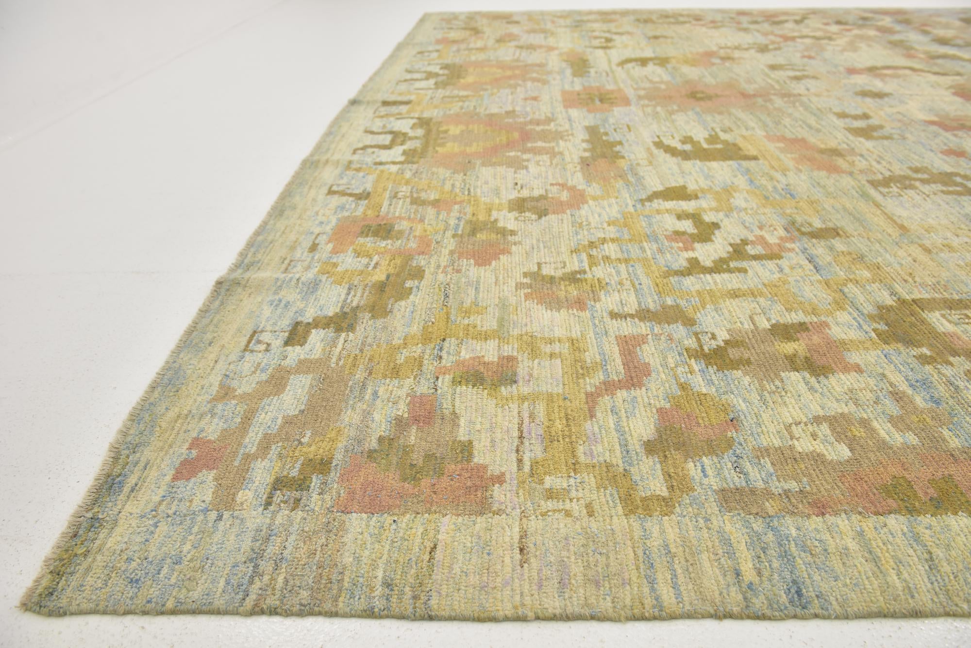11' 6 x 16' Hand Knotted Oushak Wool Rug