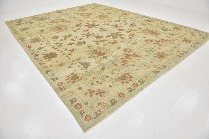 Detail image of 11' 10 x 15' 8 Hand Knotted Oushak Wool Rug