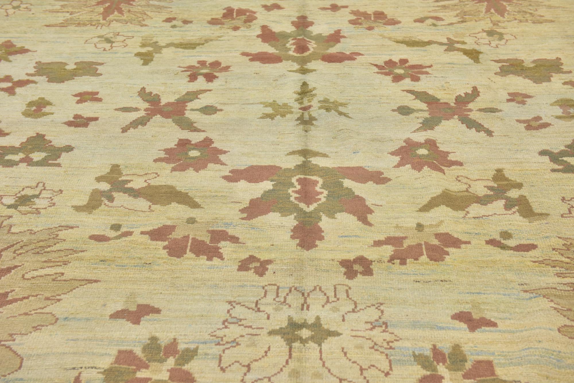 11' 10 x 15' 8 Hand Knotted Oushak Wool Rug