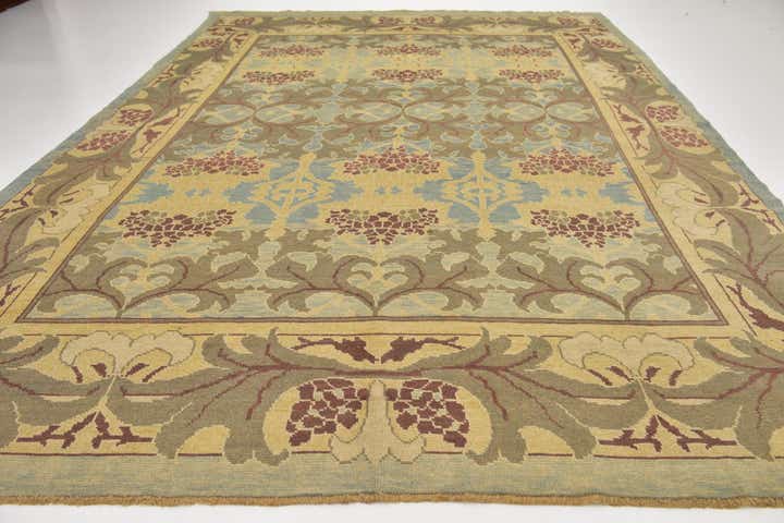 11' 2 x 15' 2 Hand Knotted Oushak Wool Rug