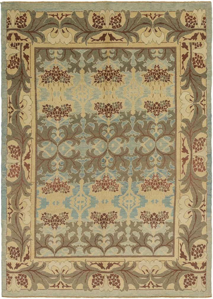 11' 2 x 15' 2 Hand Knotted Oushak Wool Rug