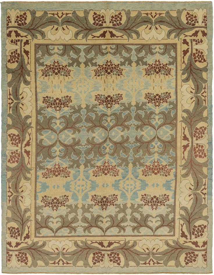Detail image of 11' 2 x 15' 2 Hand Knotted Oushak Wool Rug