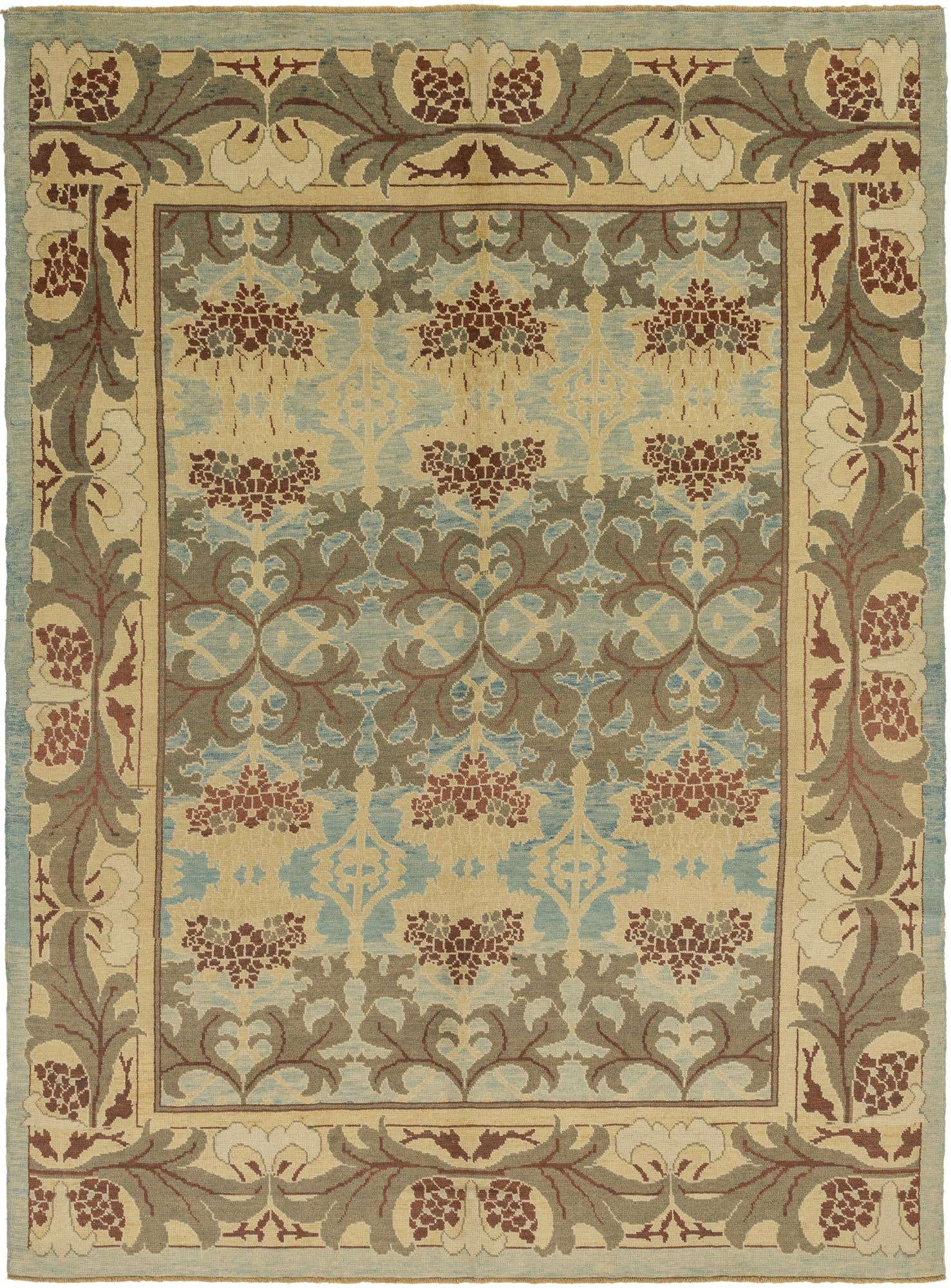 11' 2 x 15' 2 Hand Knotted Oushak Wool Rug