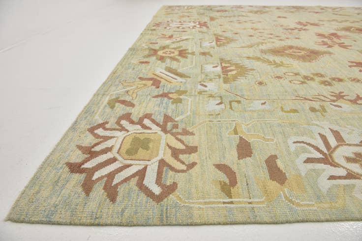 Detail image of 12' 10 x 18' 8 Hand Knotted Oushak Rug
