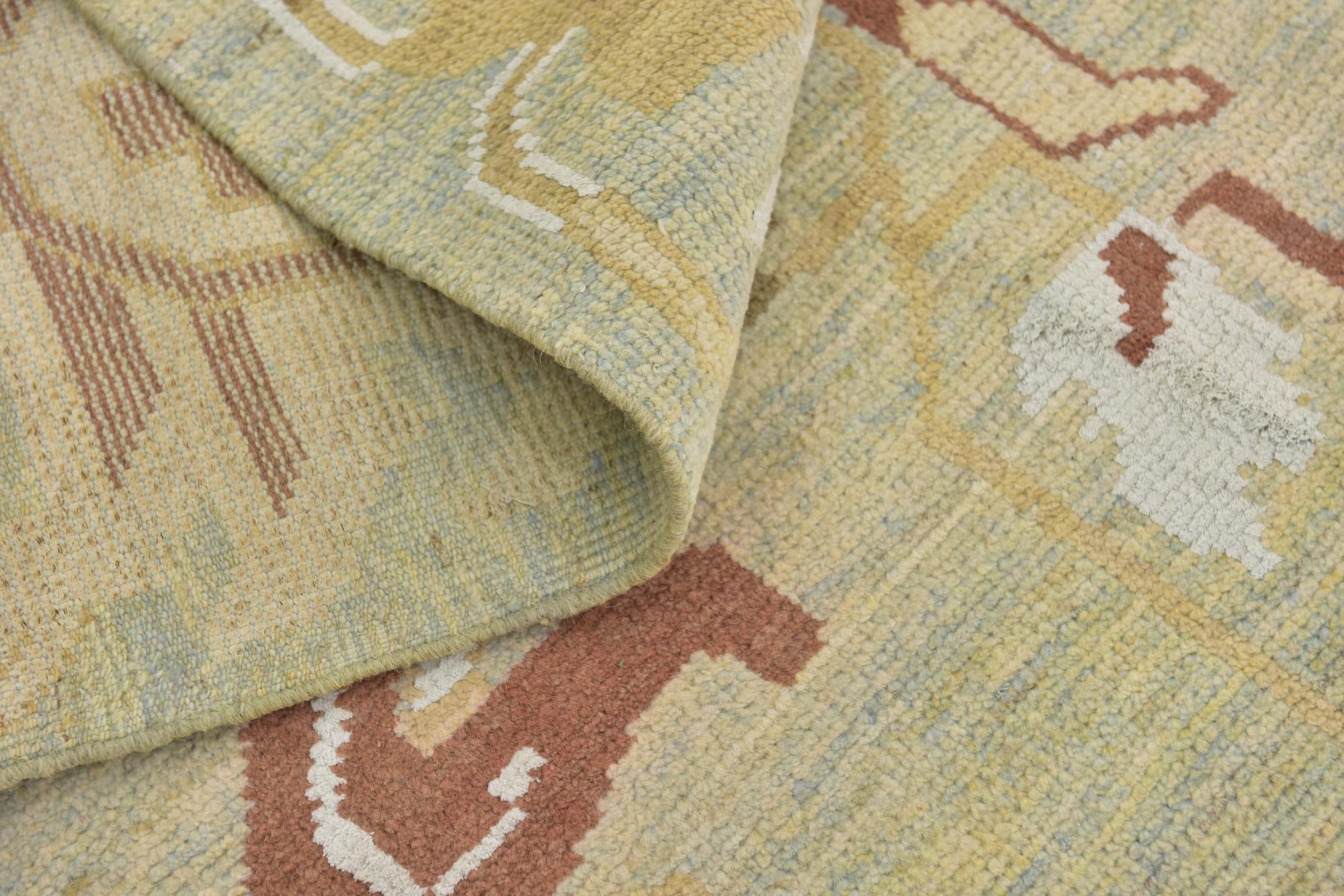 12' 10 x 18' 8 Hand Knotted Oushak Rug