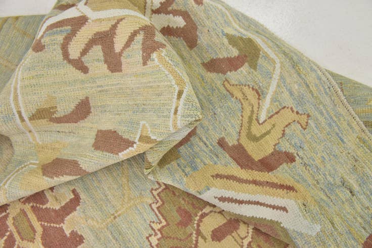 Detail image of 12' 10 x 18' 8 Hand Knotted Oushak Rug