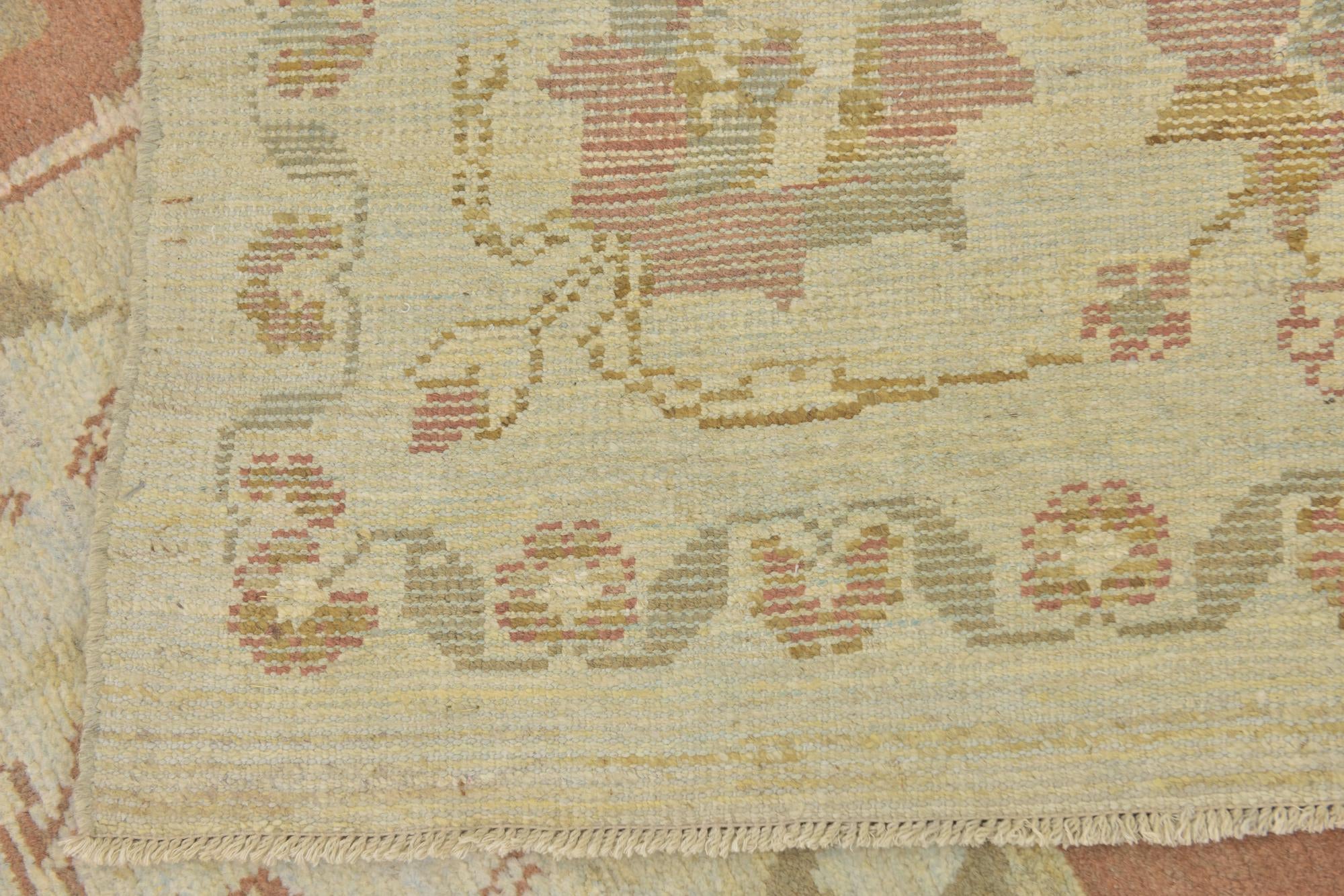 11' 7 x 15' 10 Hand Knotted Oushak Wool Rug