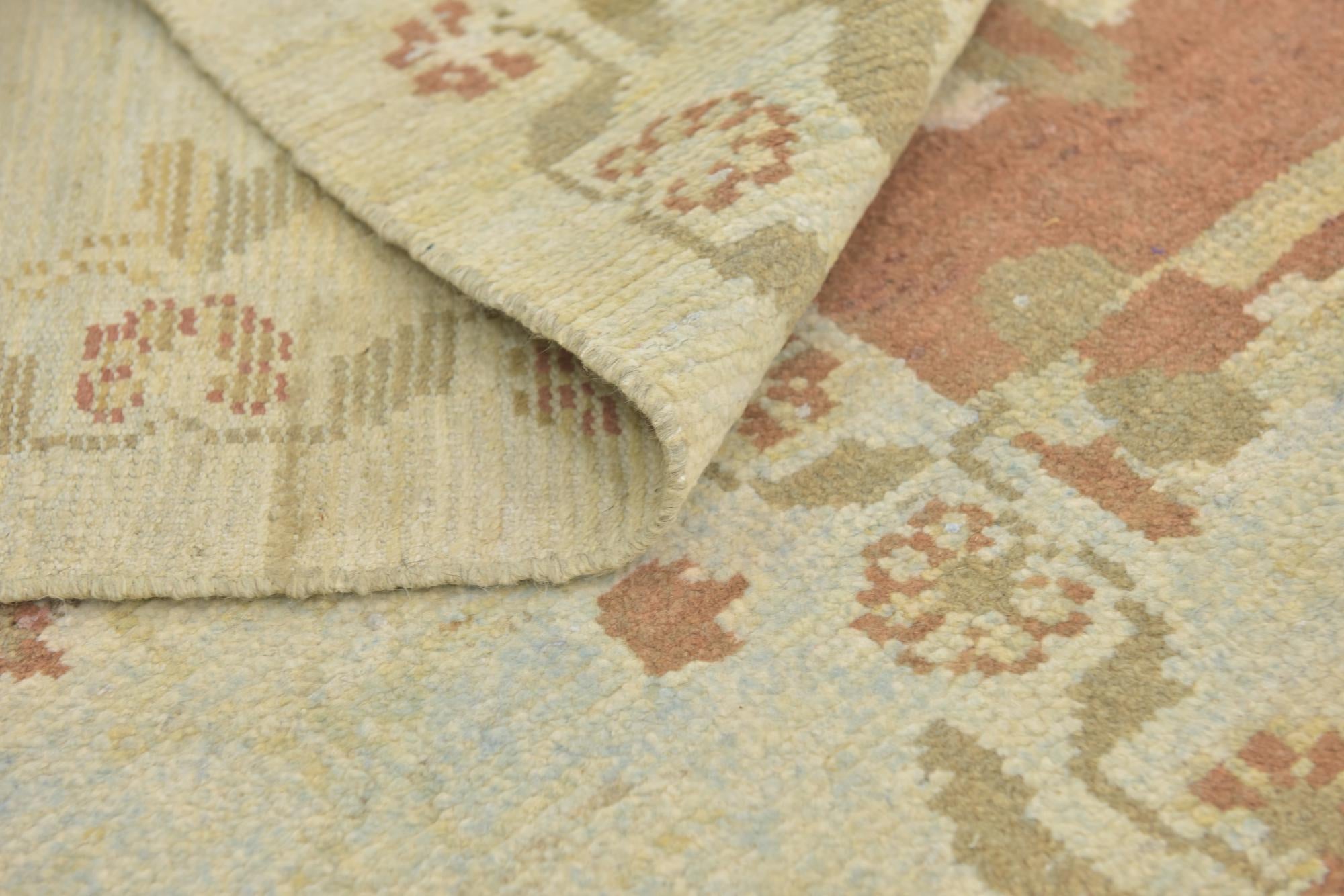11' 7 x 15' 10 Hand Knotted Oushak Wool Rug