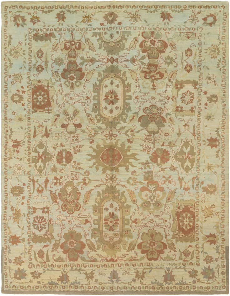 Detail image of 11' 7 x 15' 10 Hand Knotted Oushak Wool Rug