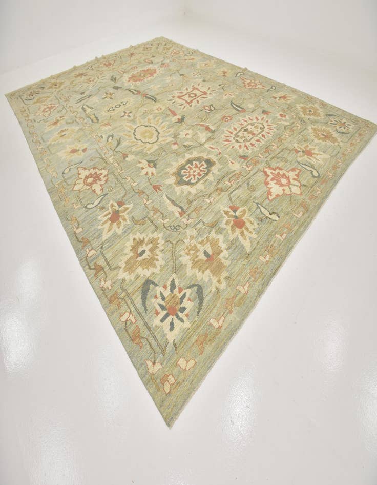 Detail image of 12' 2 x 16' 6  Hand Knotted Oushak Wool Rug