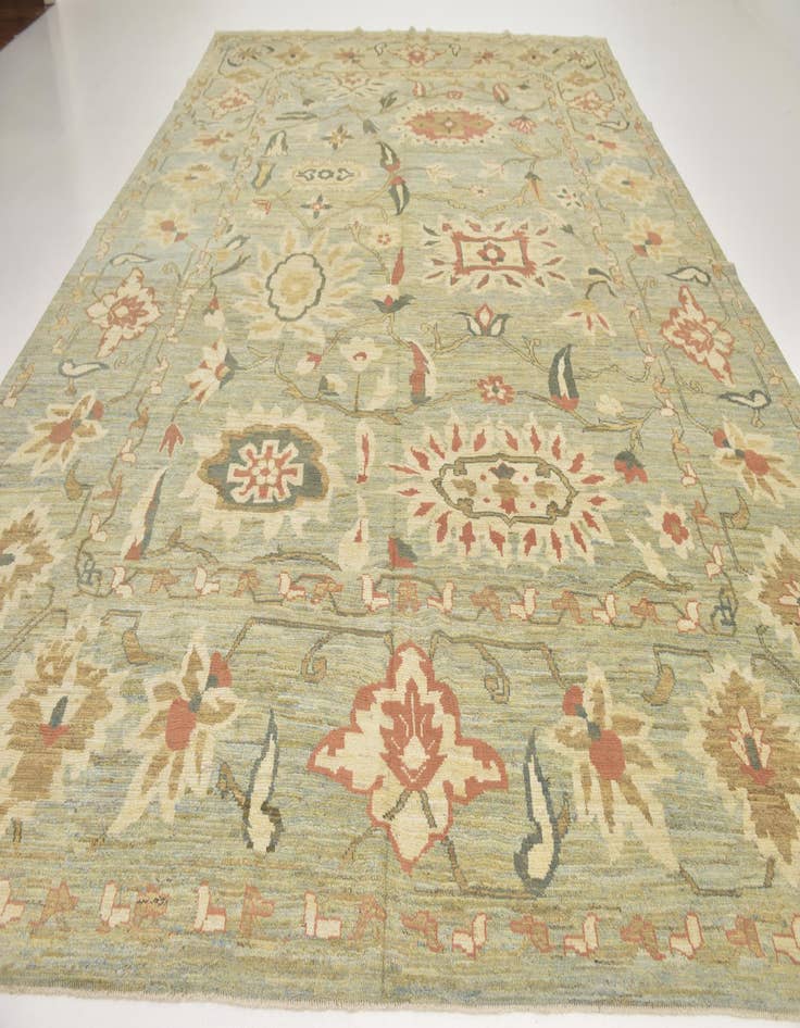 Detail image of 12' 2 x 16' 6  Hand Knotted Oushak Wool Rug