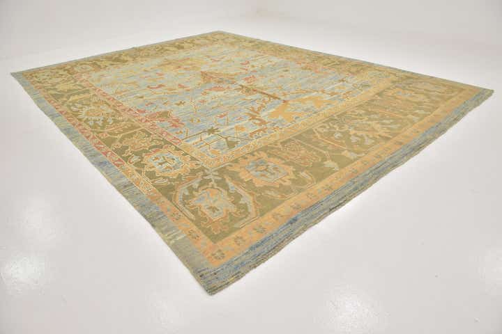 11' x 14' 4 Hand Knotted Oushak Wool Rug