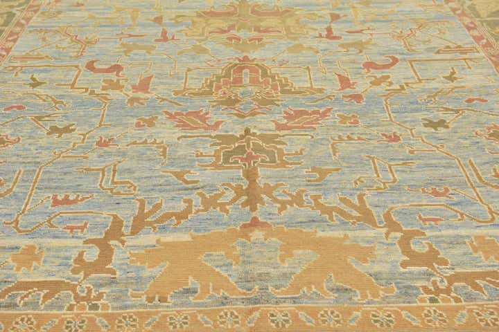 11' x 14' 4 Hand Knotted Oushak Wool Rug