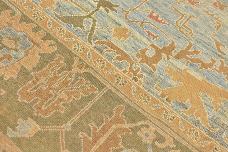 Detail image of 11' x 14' 4 Hand Knotted Oushak Wool Rug