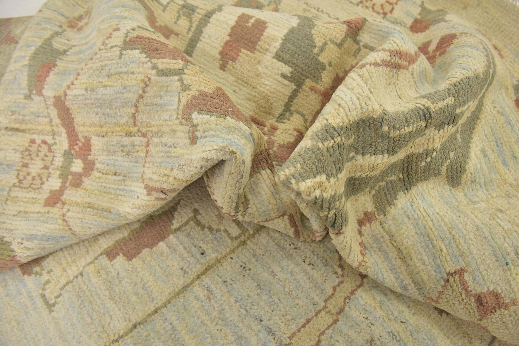 11' 10 x 16' Hand Knotted Oushak Wool Rug