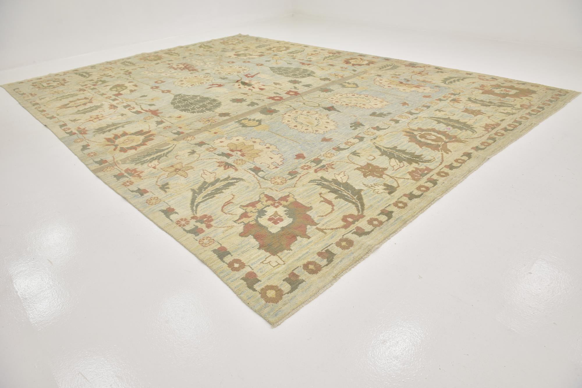 11' 10 x 16' Hand Knotted Oushak Wool Rug