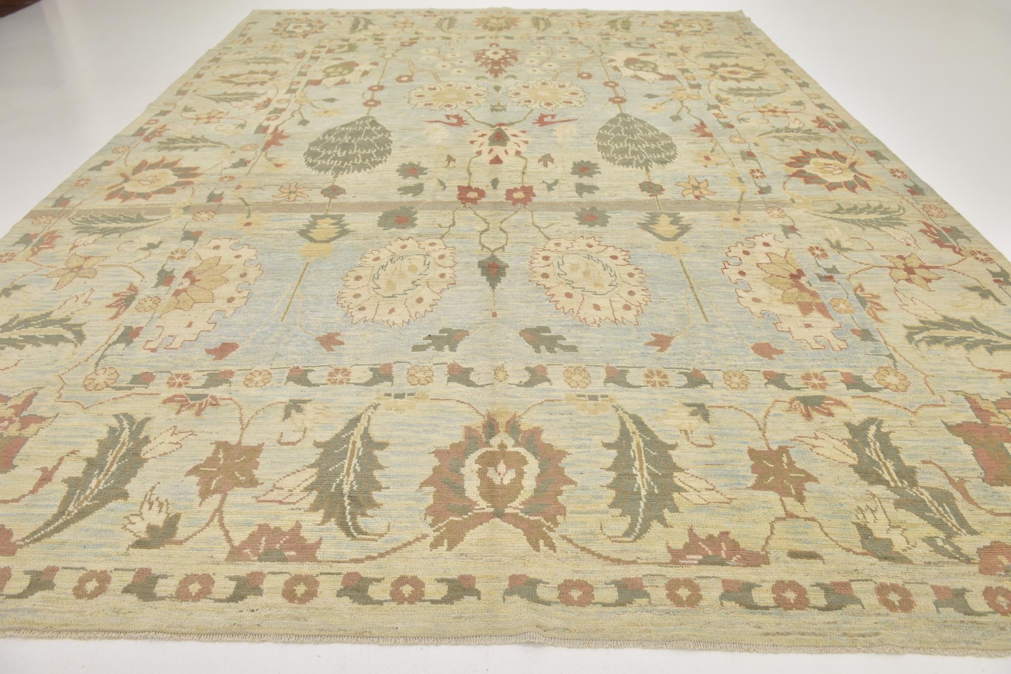 11' 10 x 16' Hand Knotted Oushak Wool Rug