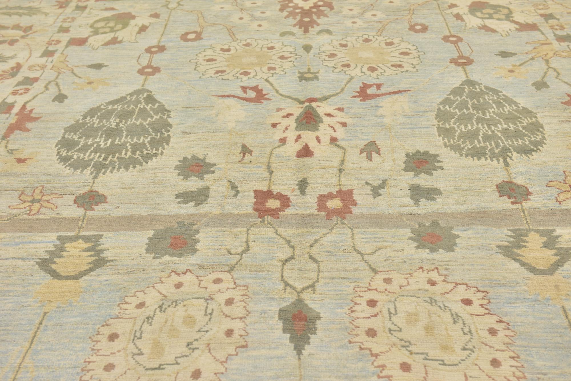 11' 10 x 16' Hand Knotted Oushak Wool Rug