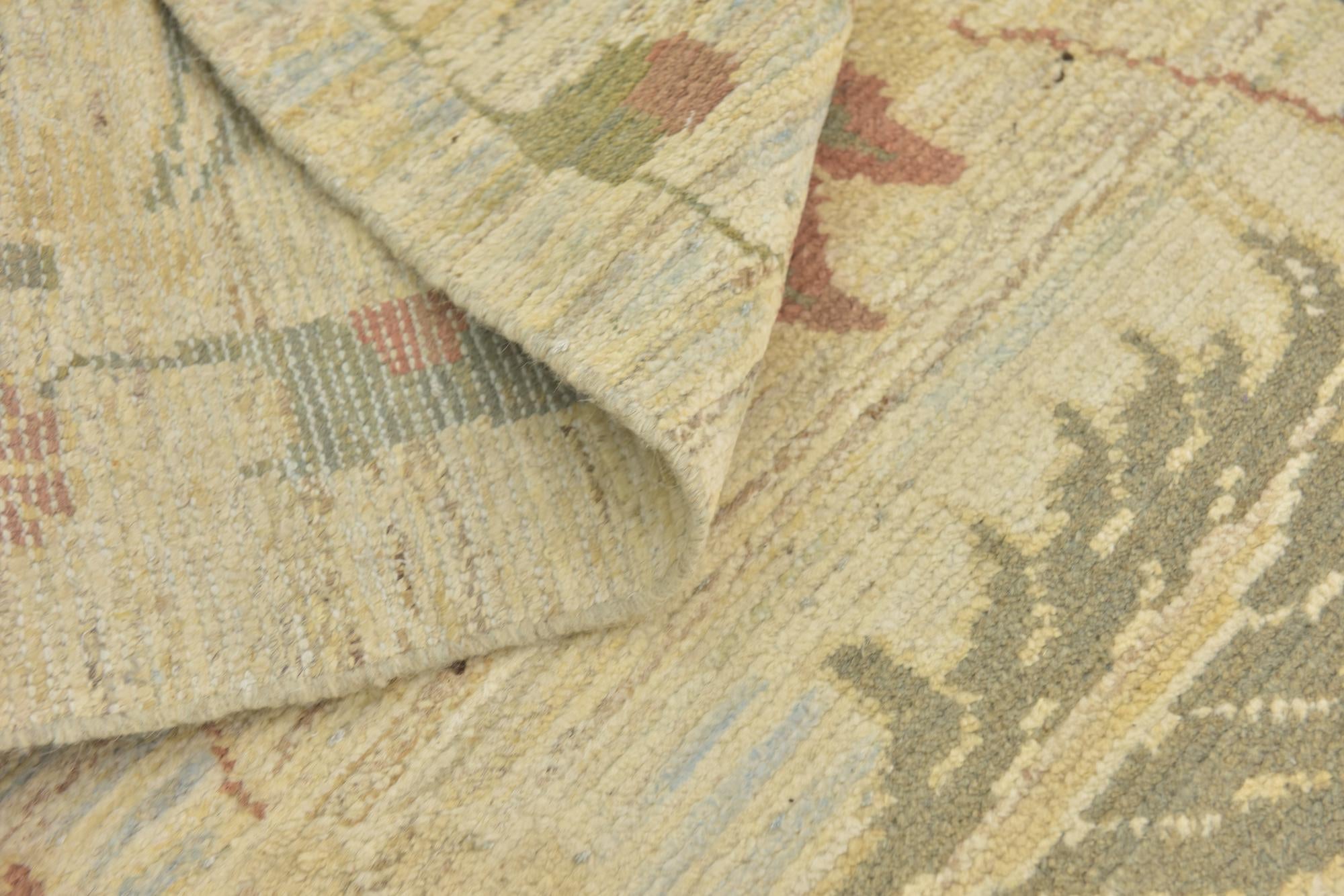 11' 10 x 16' Hand Knotted Oushak Wool Rug