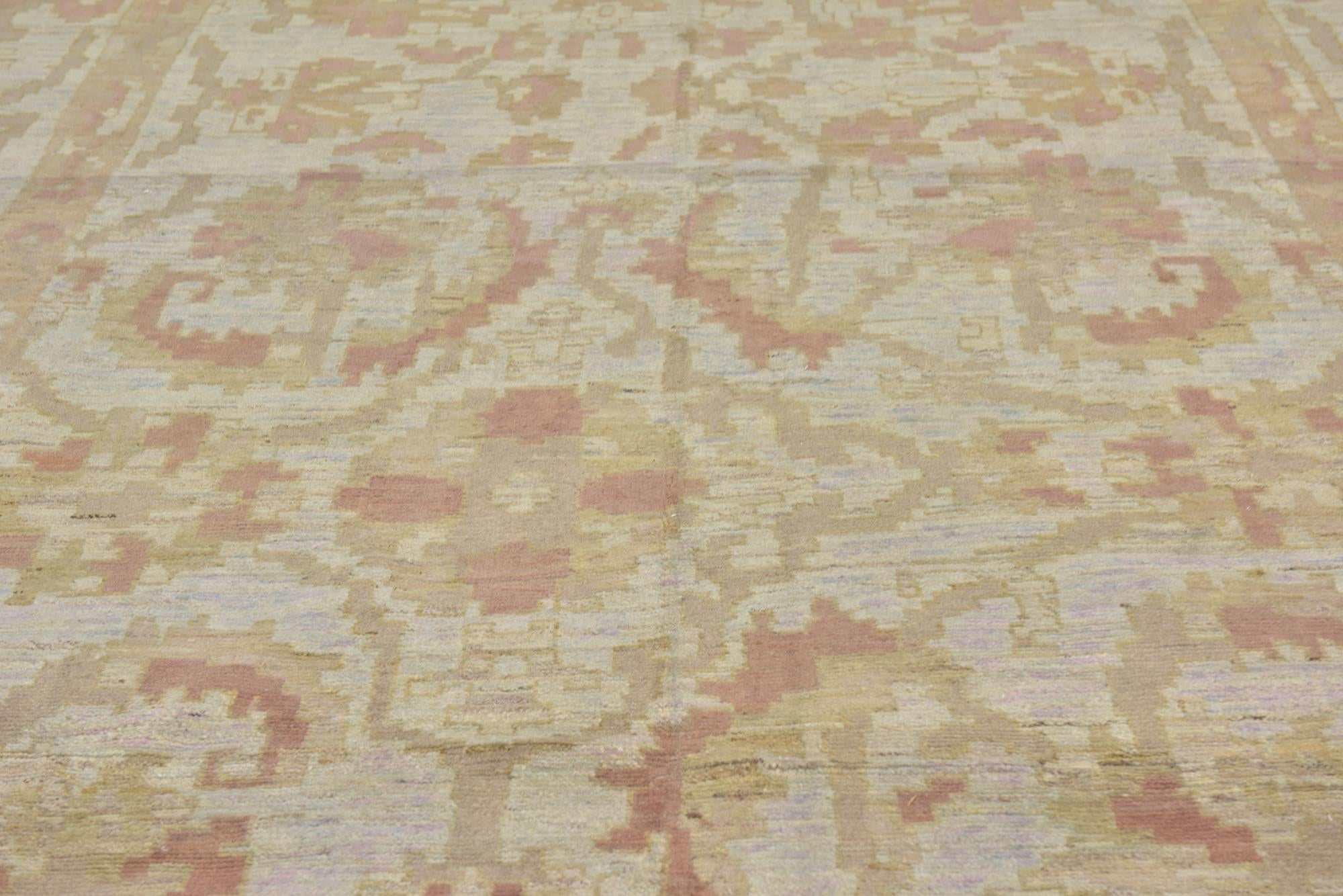 10' 10 x 16' 9 Hand Knotted Oushak Wool Rug