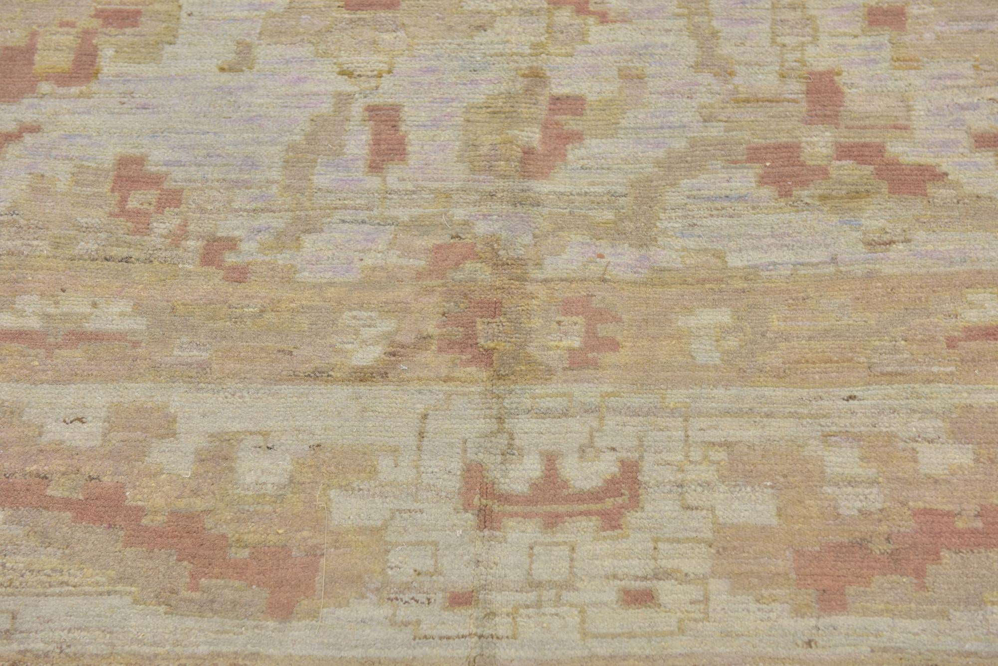 10' 10 x 16' 9 Hand Knotted Oushak Wool Rug