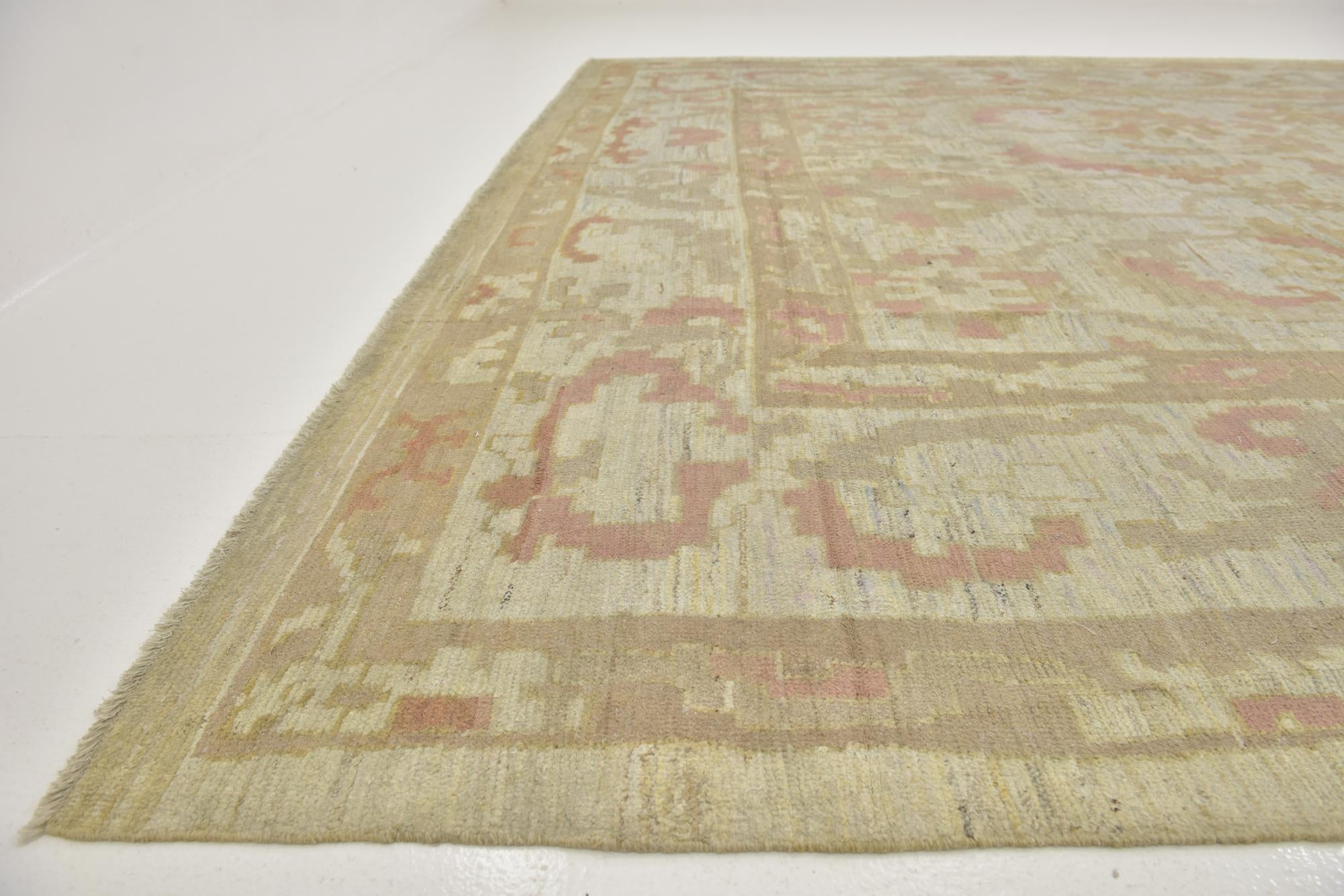 10' 10 x 16' 9 Hand Knotted Oushak Wool Rug