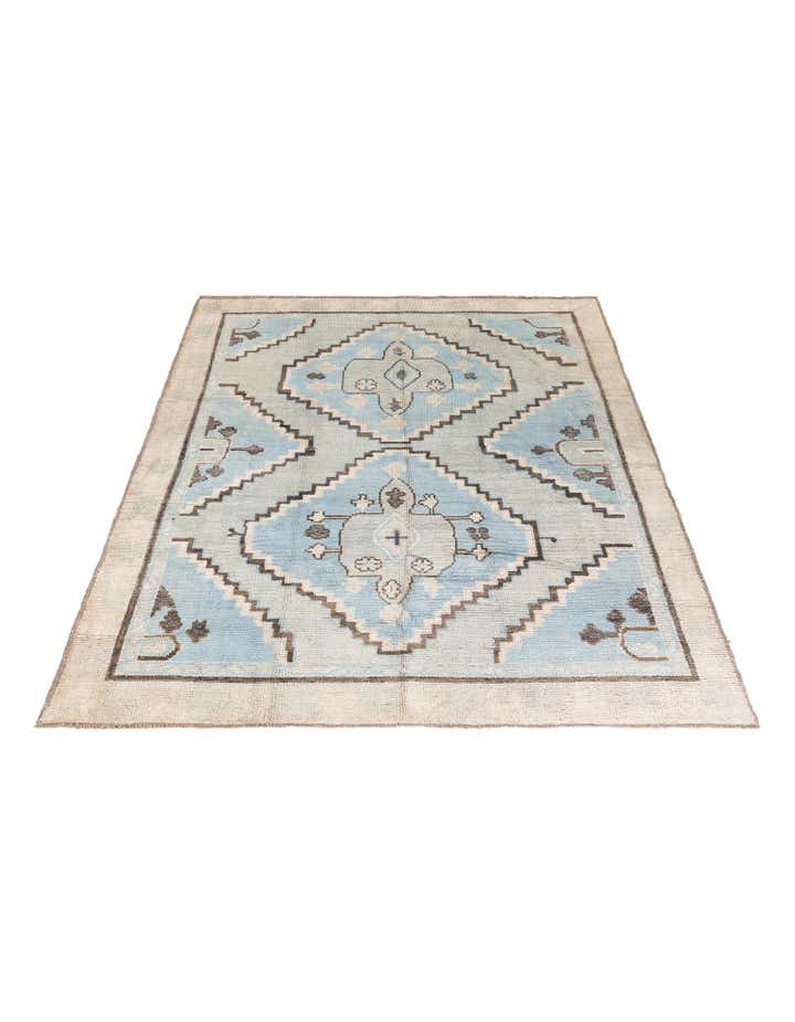8' 4 x 10' Hand Knotted Oushak Wool Rug