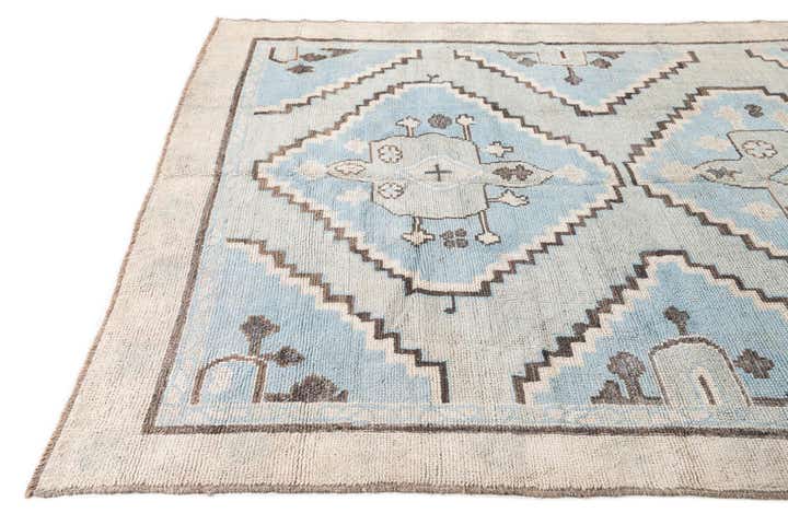 8' 4 x 10' Hand Knotted Oushak Wool Rug