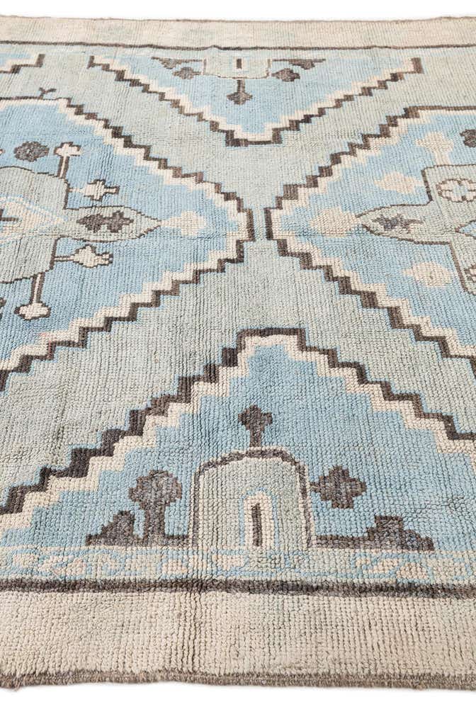 8' 4 x 10' Hand Knotted Oushak Wool Rug