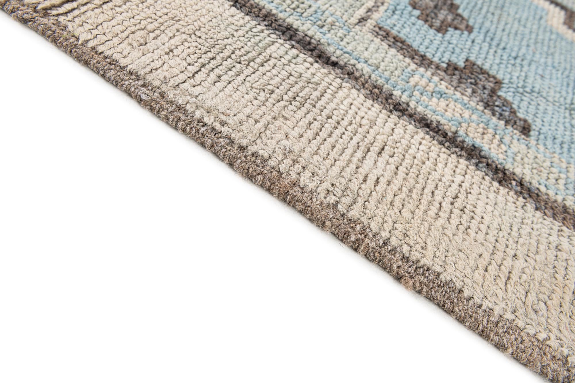 8' 4 x 10' Hand Knotted Oushak Wool Rug