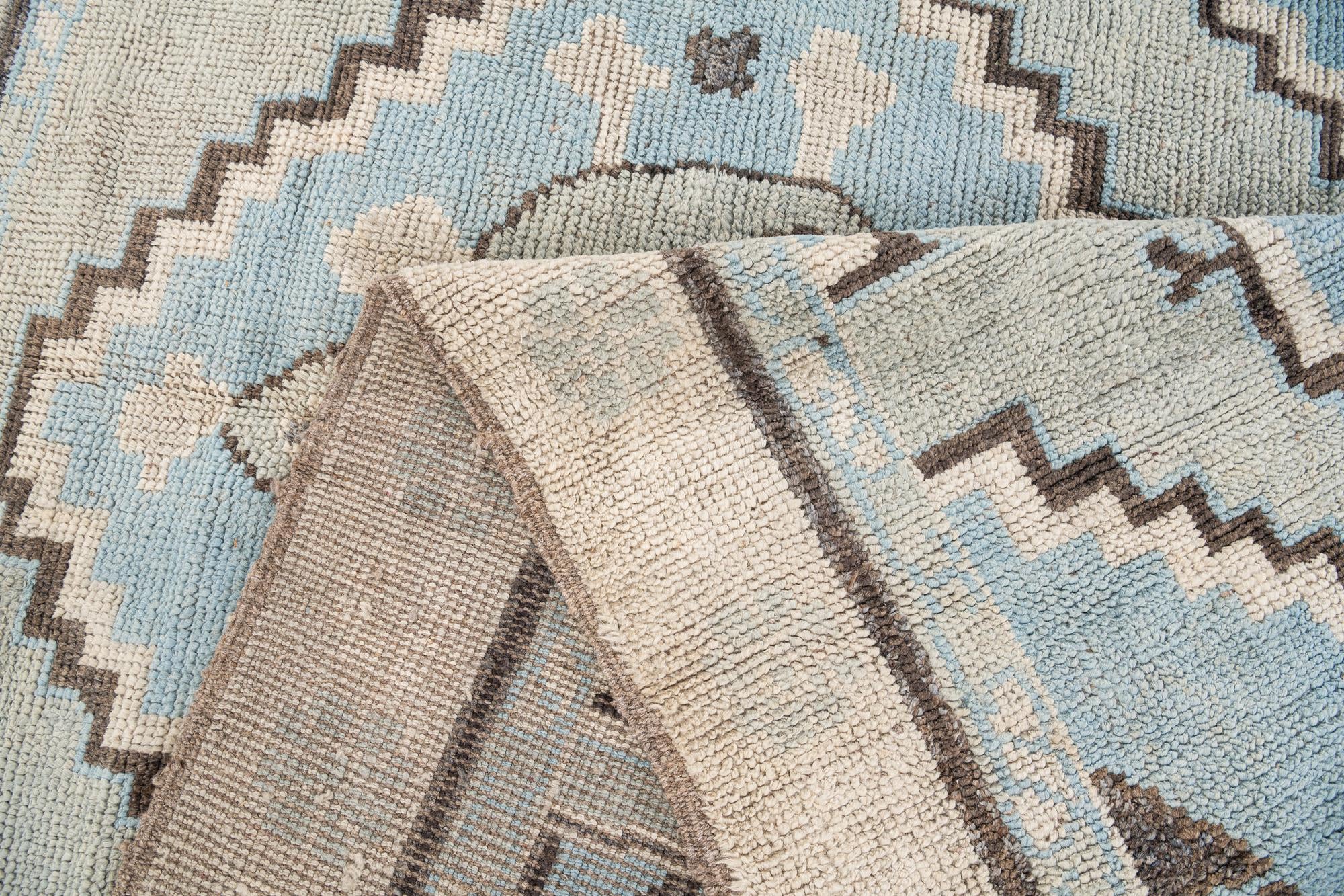 8' 4 x 10' Hand Knotted Oushak Wool Rug