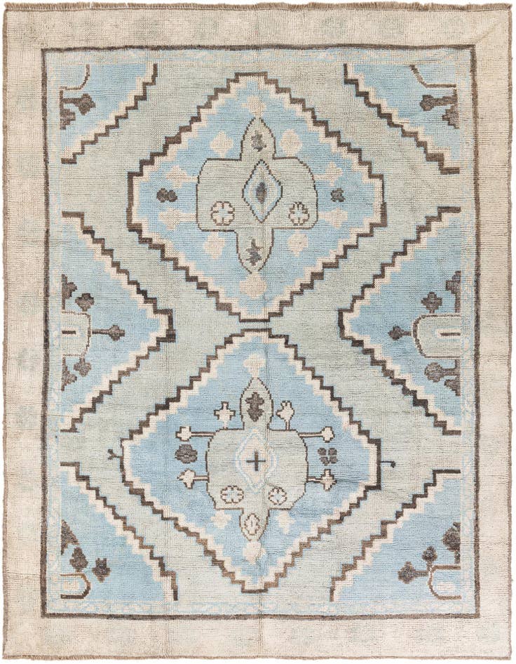 Detail image of 8' 4 x 10' Hand Knotted Oushak Wool Rug
