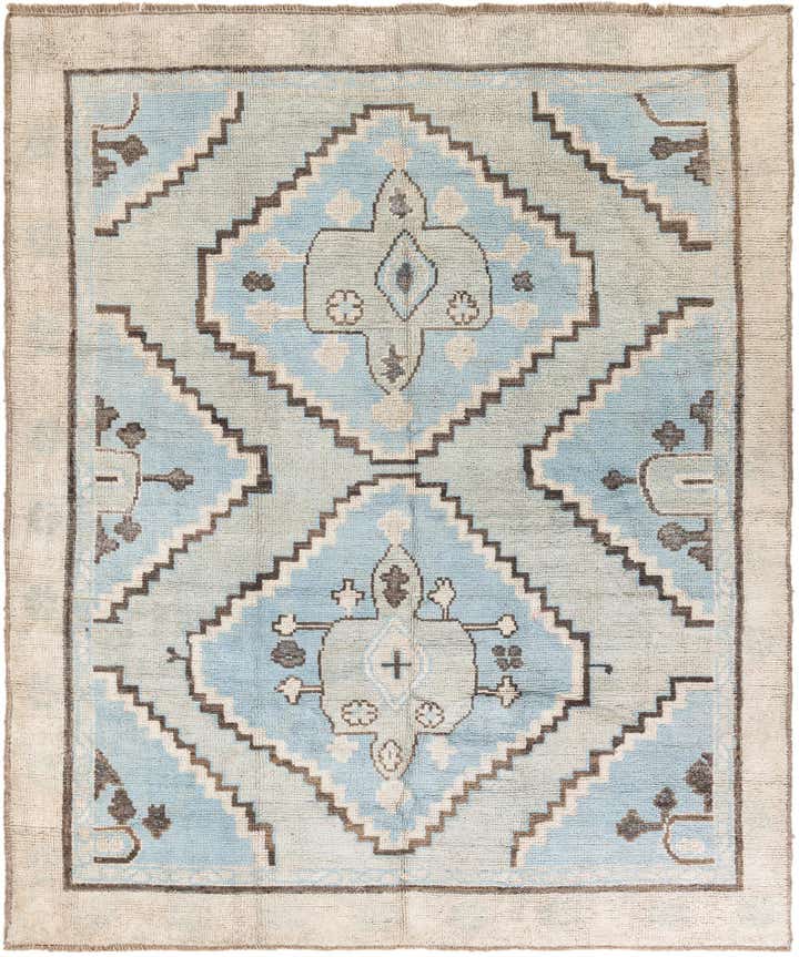 8' 4 x 10' Hand Knotted Oushak Wool Rug