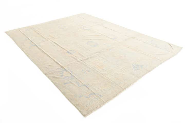 8' 9 x 11' 1 Hand Knotted Oushak Wool Rug